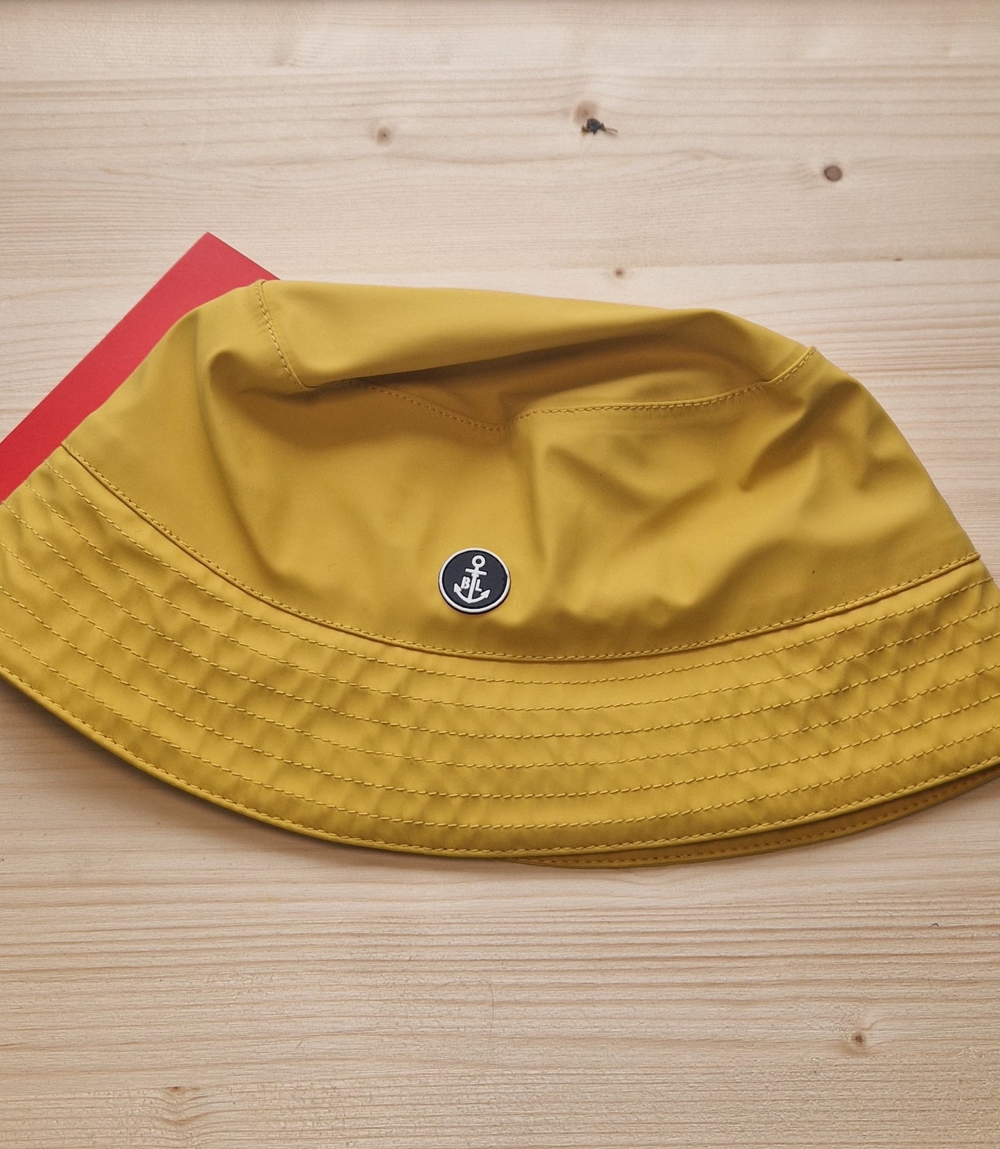 Unisex, yellow, waterproof, fleece lined hat
