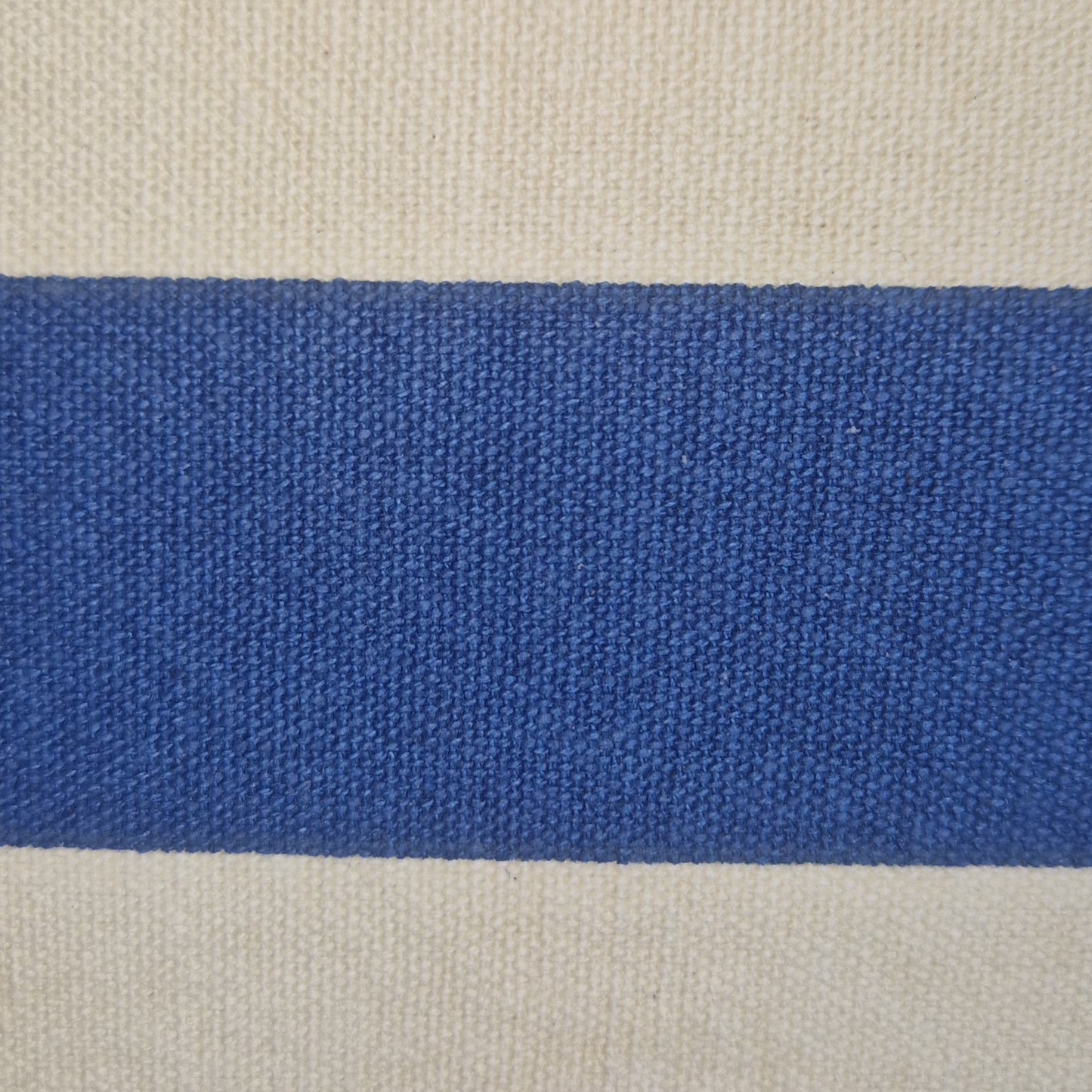 Blue and White Striped Cushion
