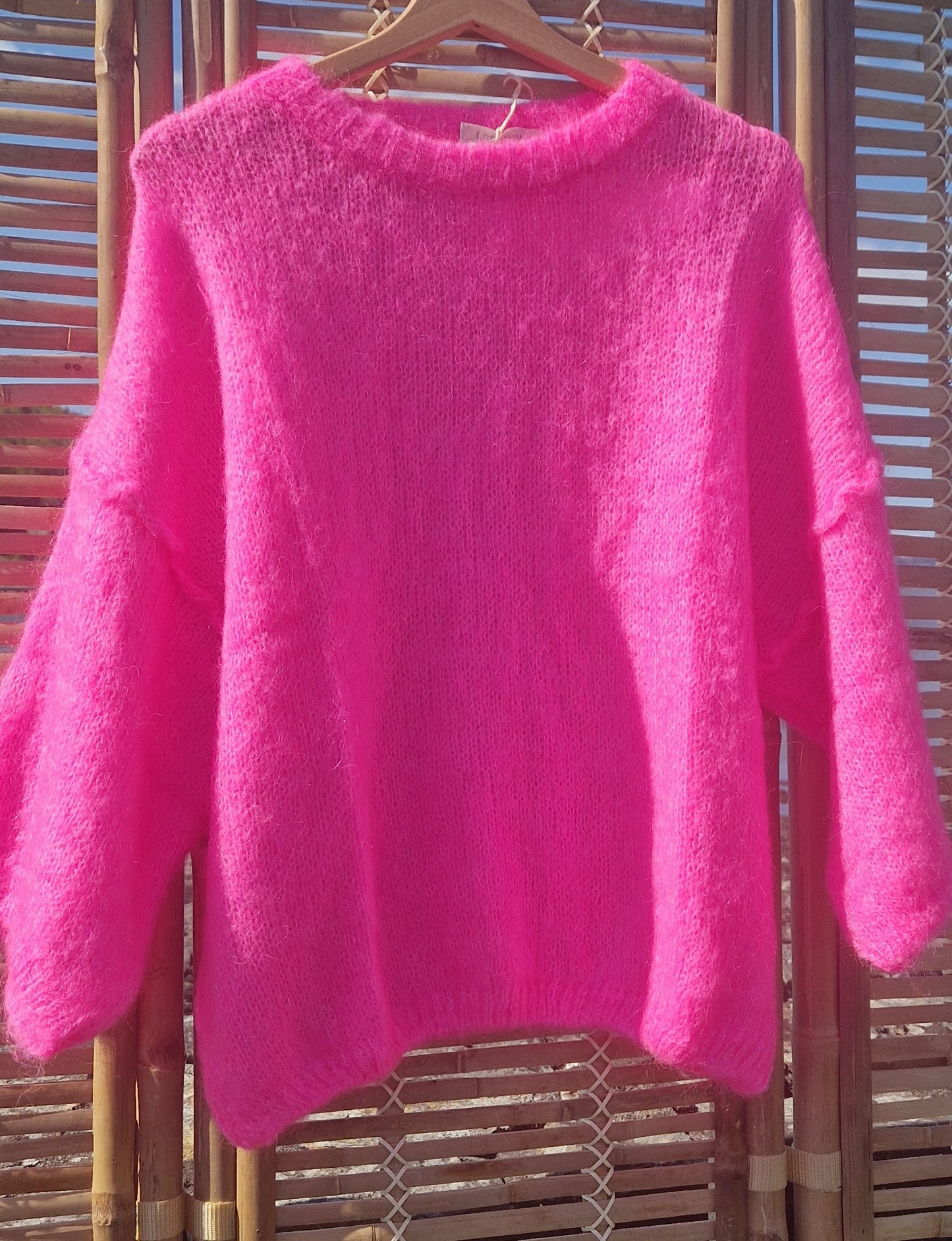 *Pre Sale. Due Oct 20th *Neon Pink Mohair Jumper. Long sleeve jumper.