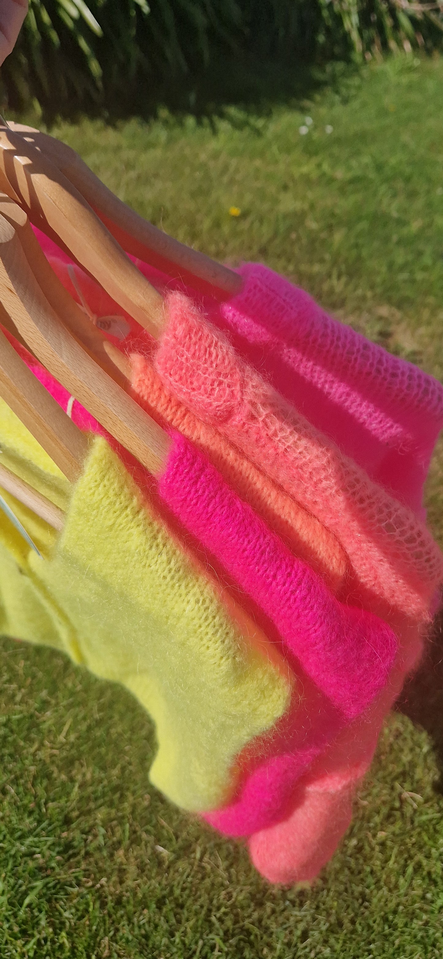 *PENDING RESTOCK* Neon Coral Mohair Jumper
