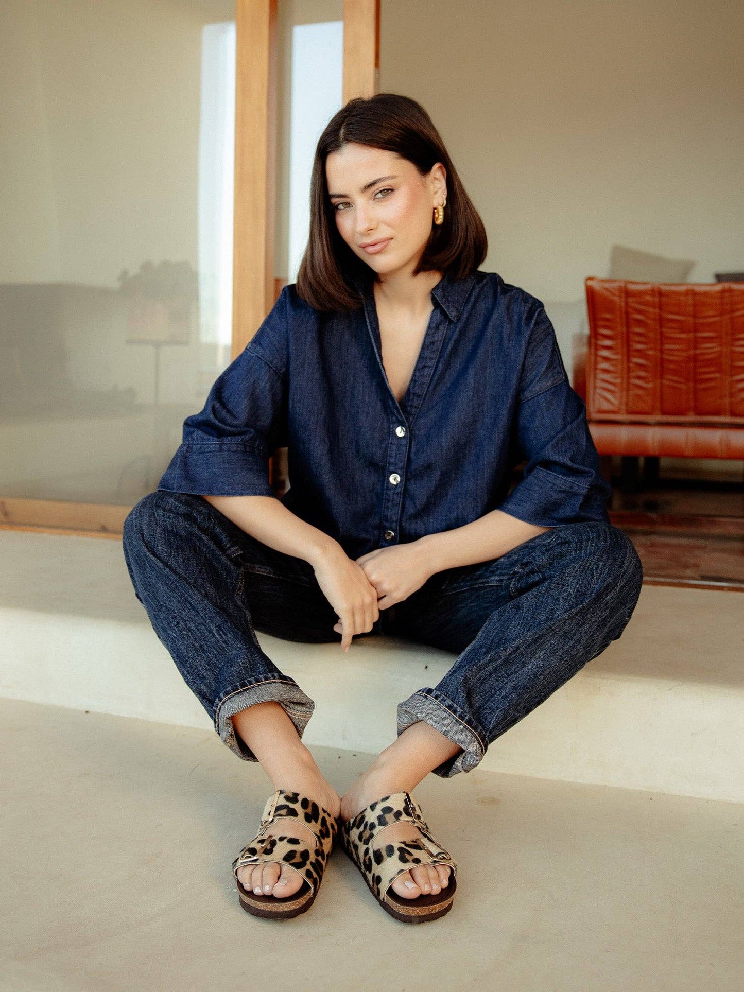 * PRE SALE. DUE JUNE 29TH* Genuins, Animal Print Ladies Sandal