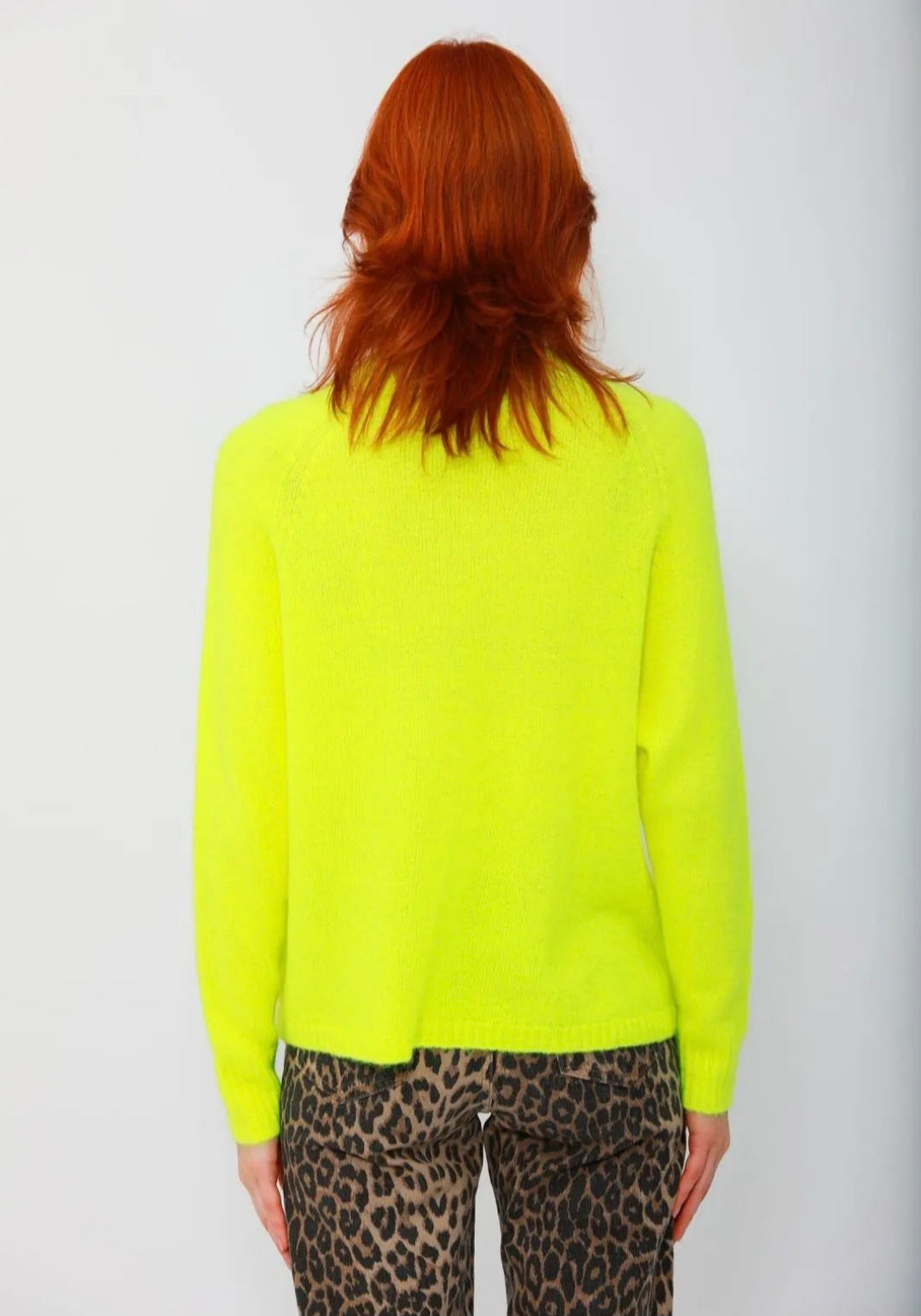 Neon Yellow Polo Neck in Baby Alpaca mix