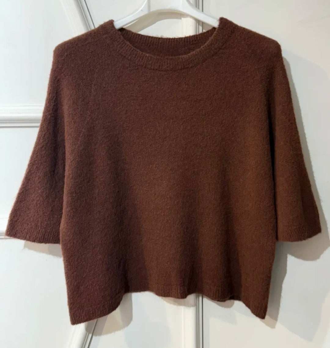 Chocco Brown Baby Alpaca Short Sleeve knit