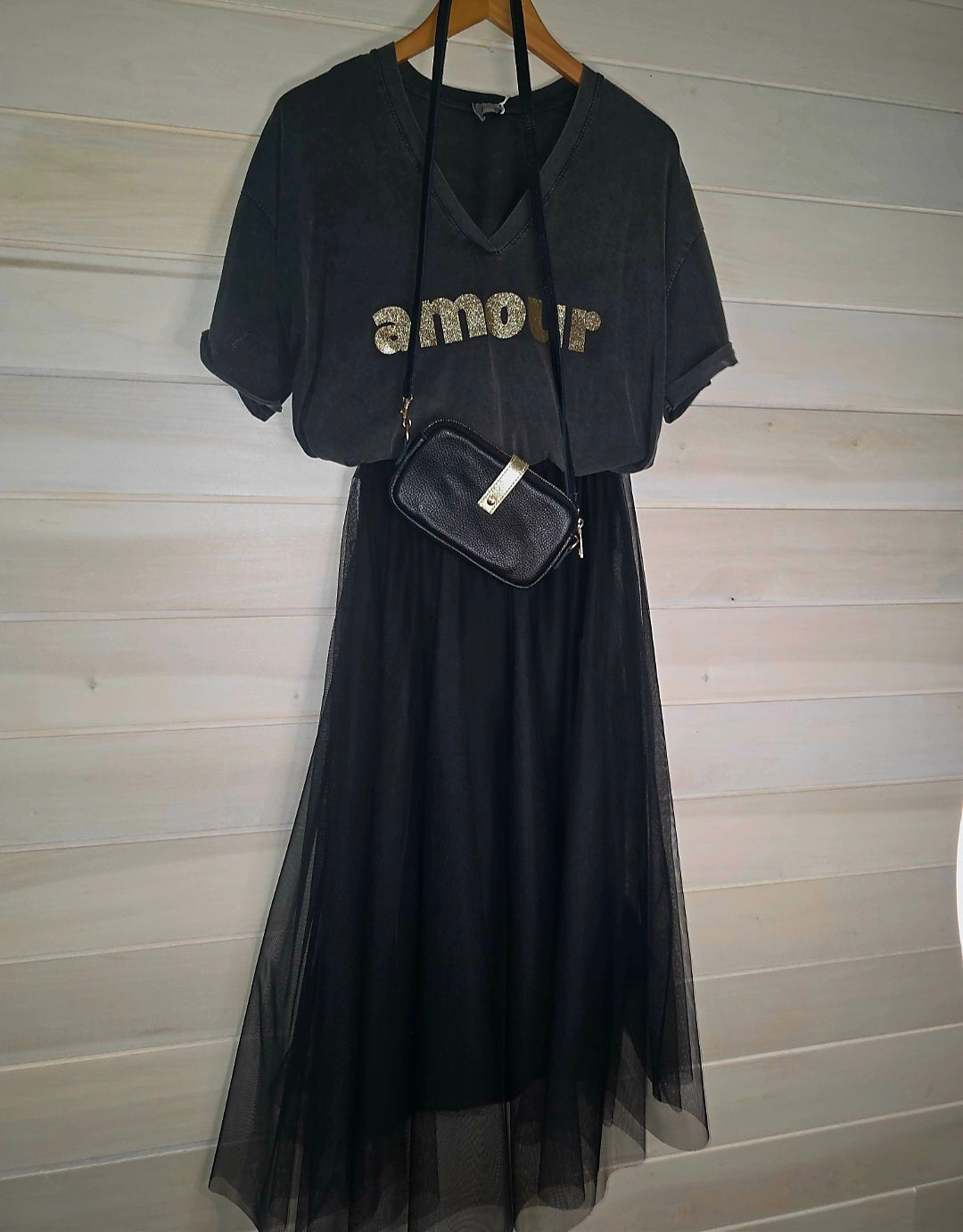 Black Tulle Skirt with elasticated waist