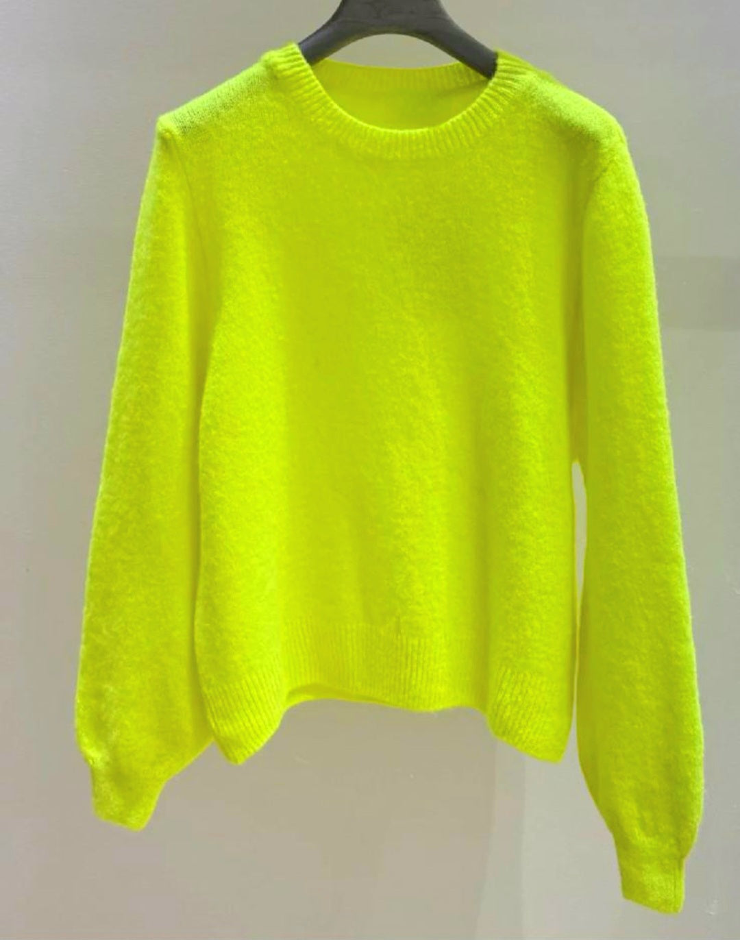 LUXURY KNIT| Neon Yellow. Alpaca & Wool Mix Sweater. (Pre Order. Ships from Feb 27th