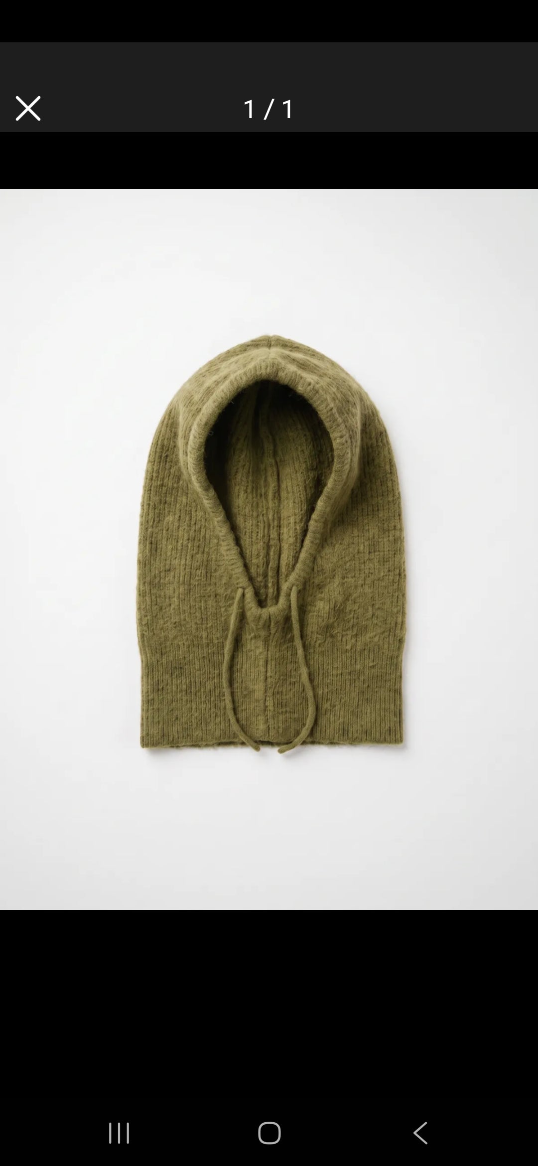 Olive Green Baby Alpaca Blend Balaclava