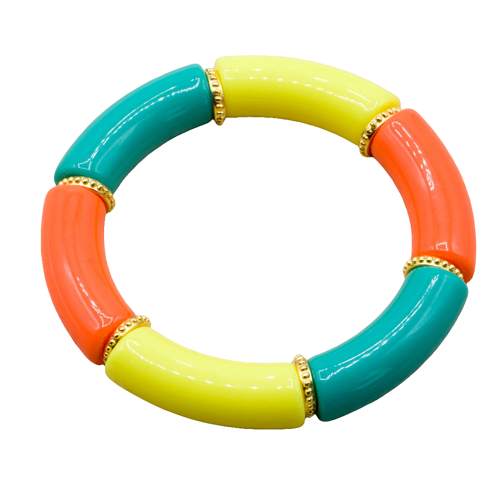 Big bangle bracelet in Neon acrylic.