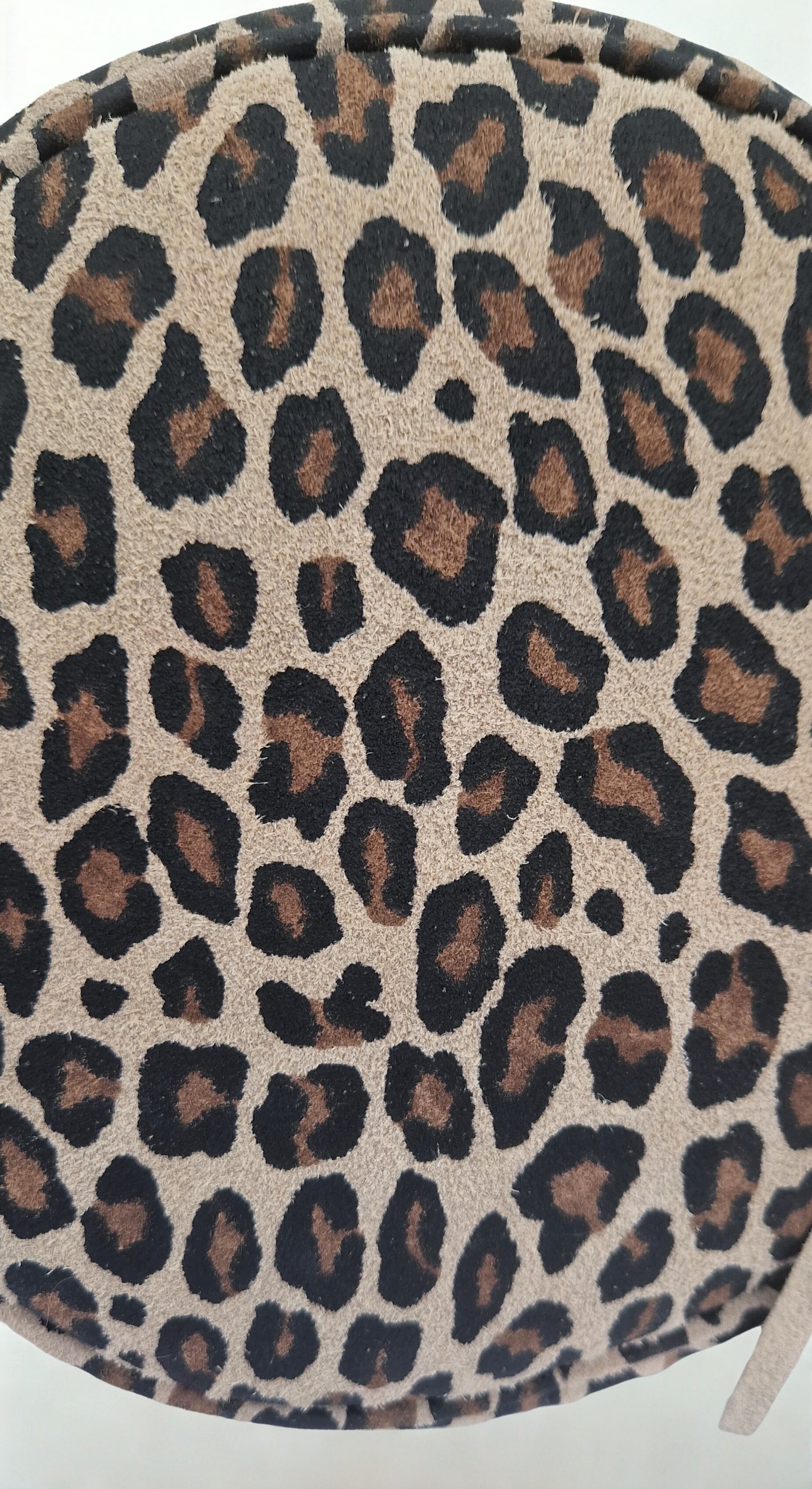 Real Leather, round Suede Ladies Handbag in Animal print