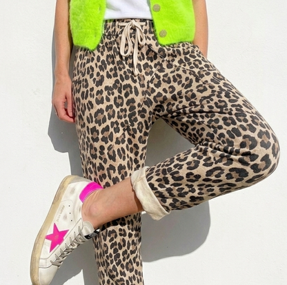 Wild Side Comfort Leopard Print Joggers