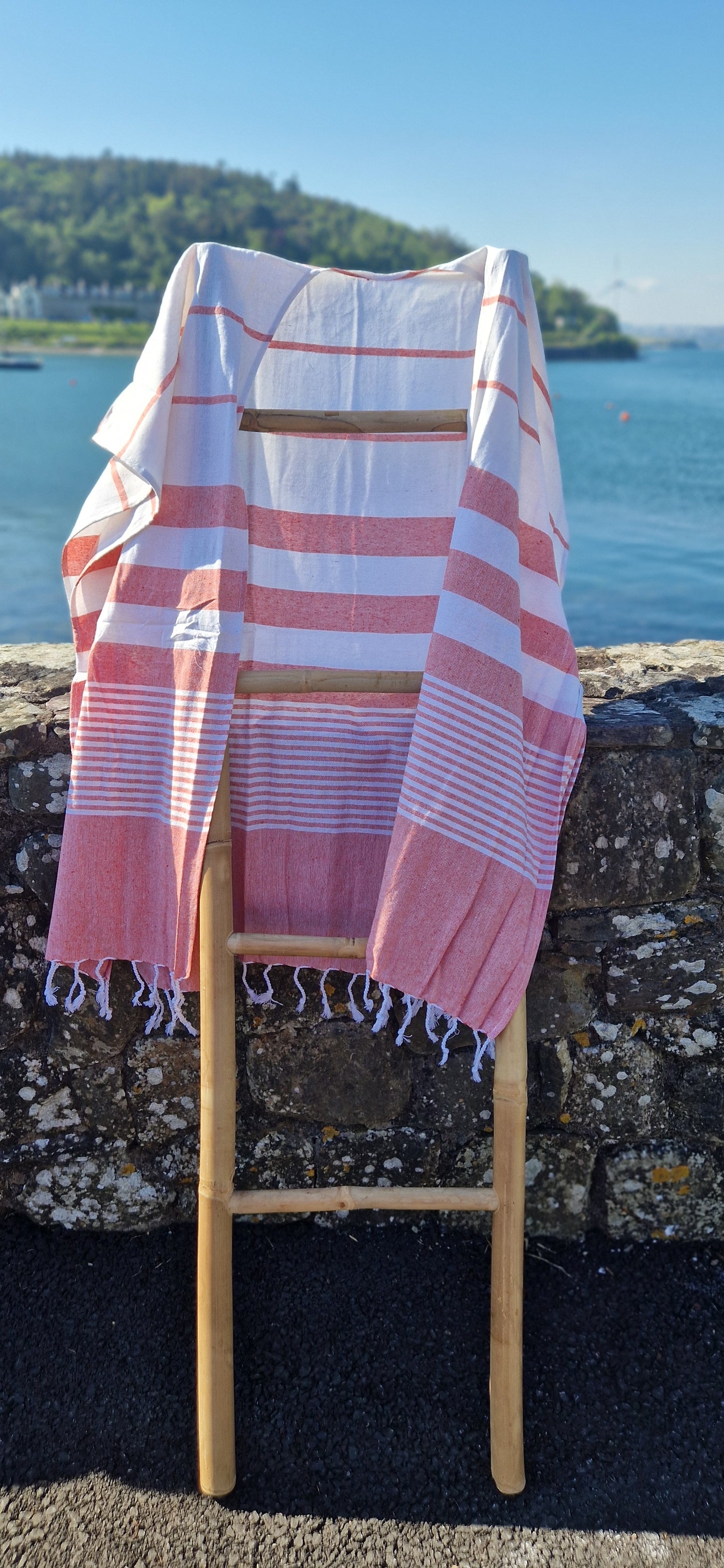 Beach Kimono with Twisted Fringe. Orange