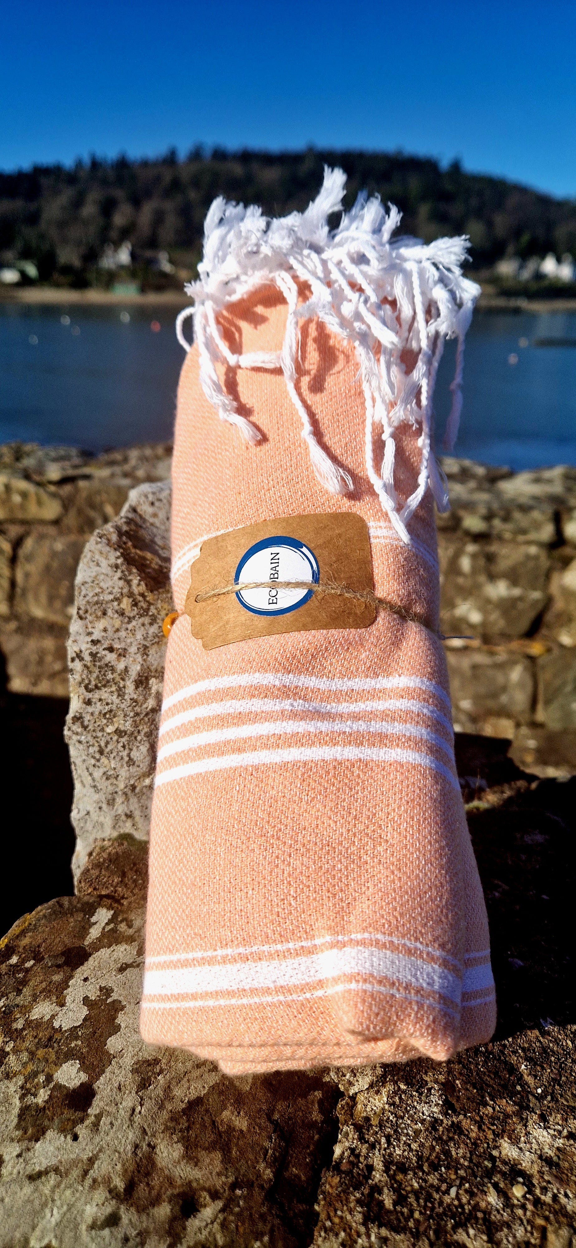 Ecobain Hammam Towel Light Orange 100 x 180cm – Cockleshell Crosshaven