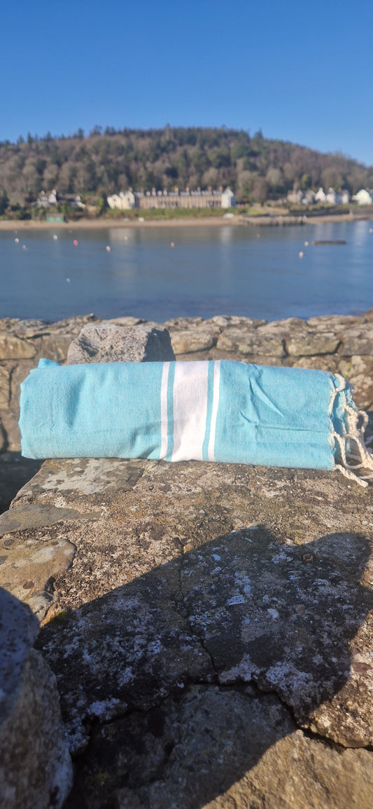 Fouta Towel in Aqua