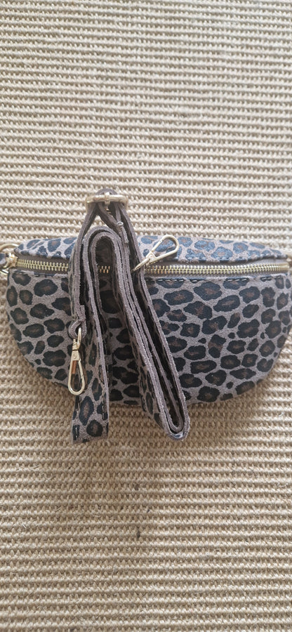 Animal print, Suede, Crossbody bag