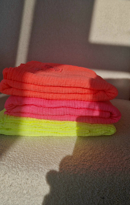 * restock soon* Pure Cotton Neon Pink Scarf. 140 x 140cm