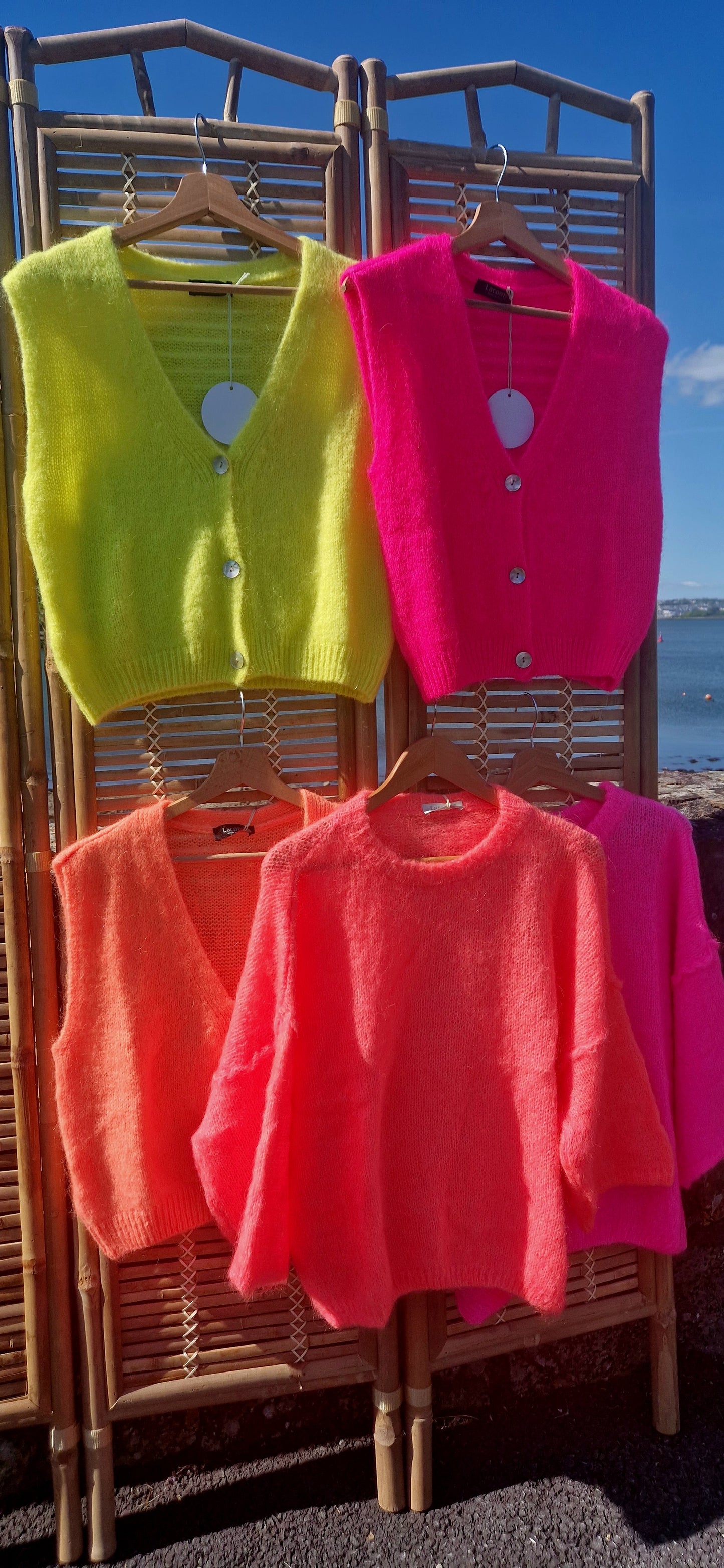 *PENDING RESTOCK* Neon Coral Mohair Jumper
