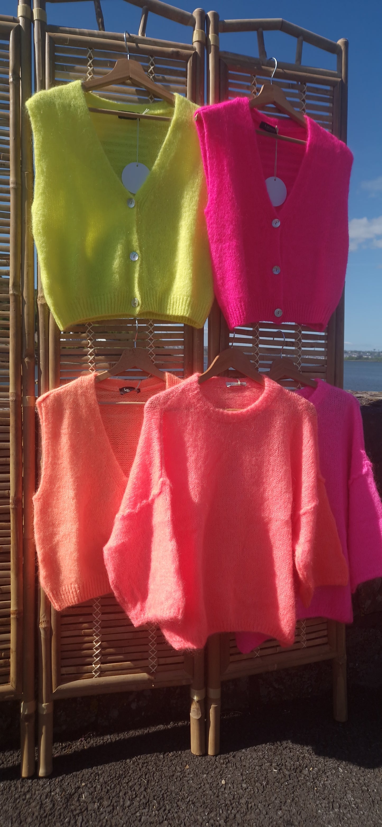 *PENDING RESTOCK* Neon Coral Mohair Jumper