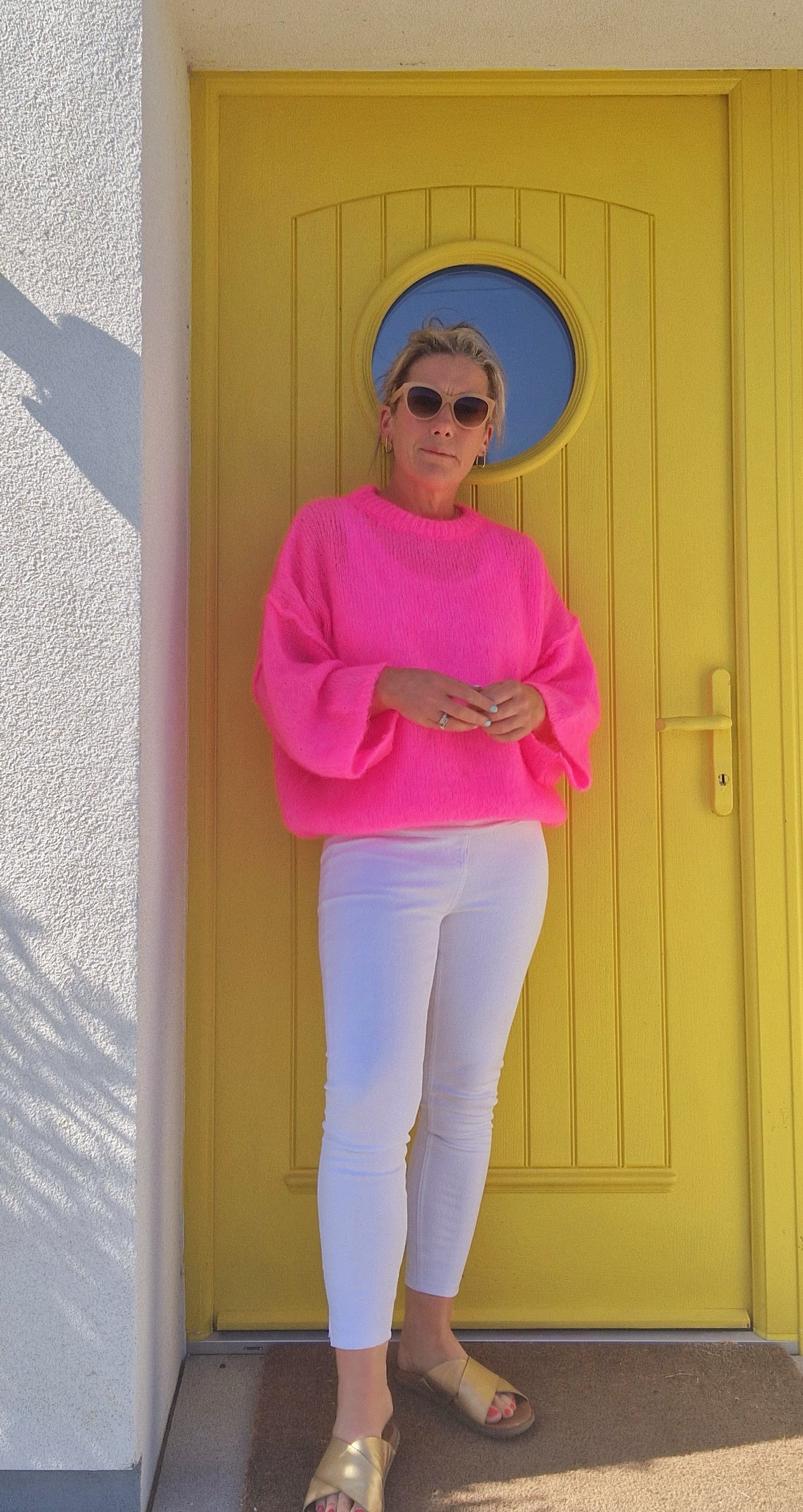 *Pre Sale. Due Oct 20th *Neon Pink Mohair Jumper. Long sleeve jumper.