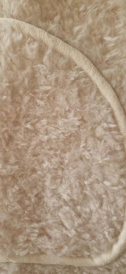 Faux Shearling Gilet in Cream with pockets. Suede feel lining.