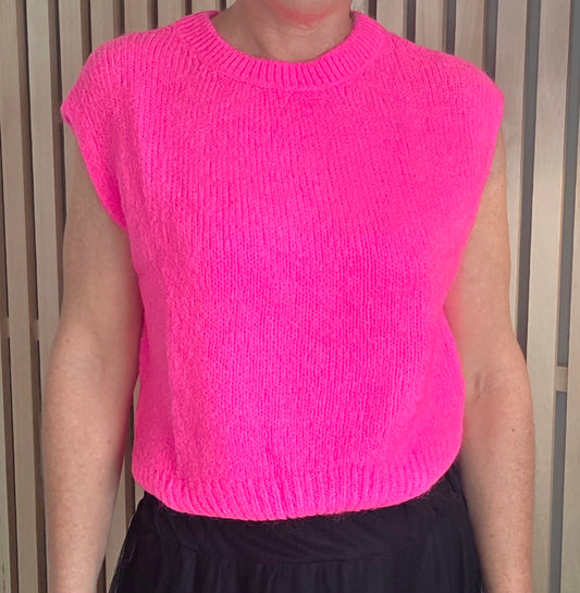 Neon Pink Superkid Mohair tank