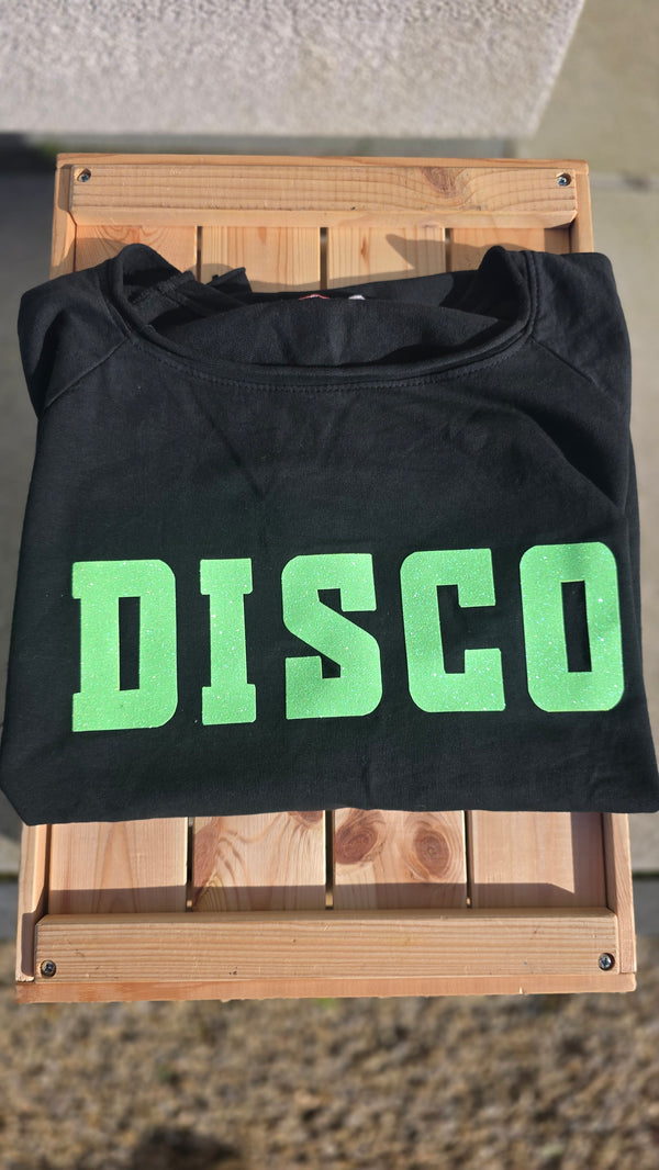 Midnight Black DISCO Graphic Light Sweat/Tee