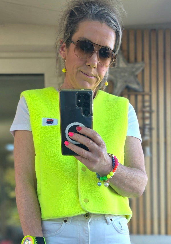Neon Electric Fleece Vest ( Ships April 30th)