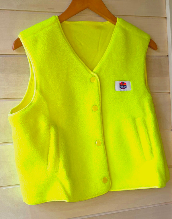 Neon Yellow Electric Fleece Vest