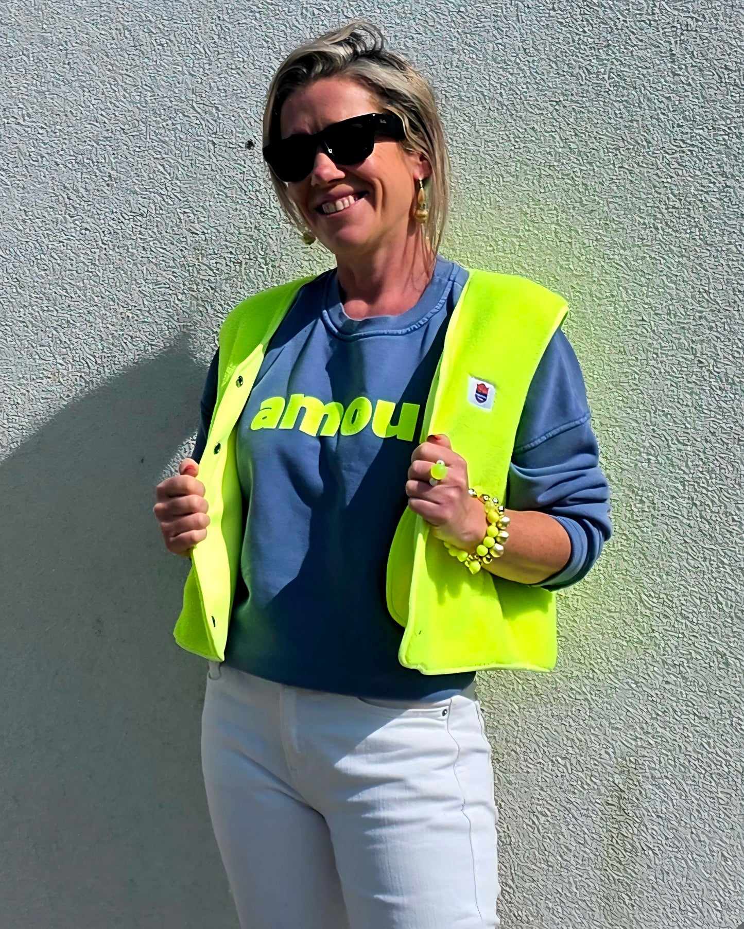 Neon Yellow Electric Fleece Vest