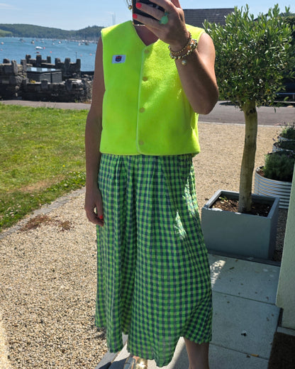 Gingham Seersucker Wide Leg Culottes