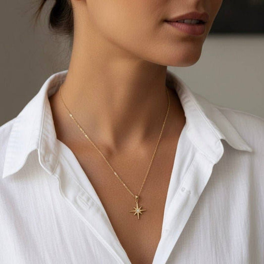 North Star - 18K Gold Plated North Star Necklace