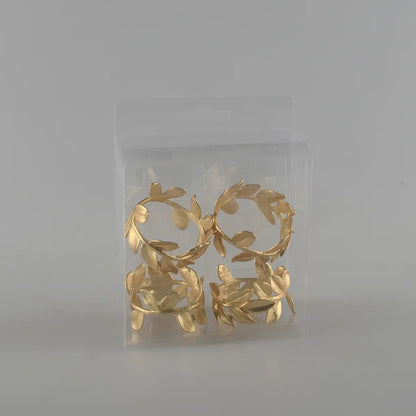 Leaf Napkin Rings- set of 4 from French brand Aulica