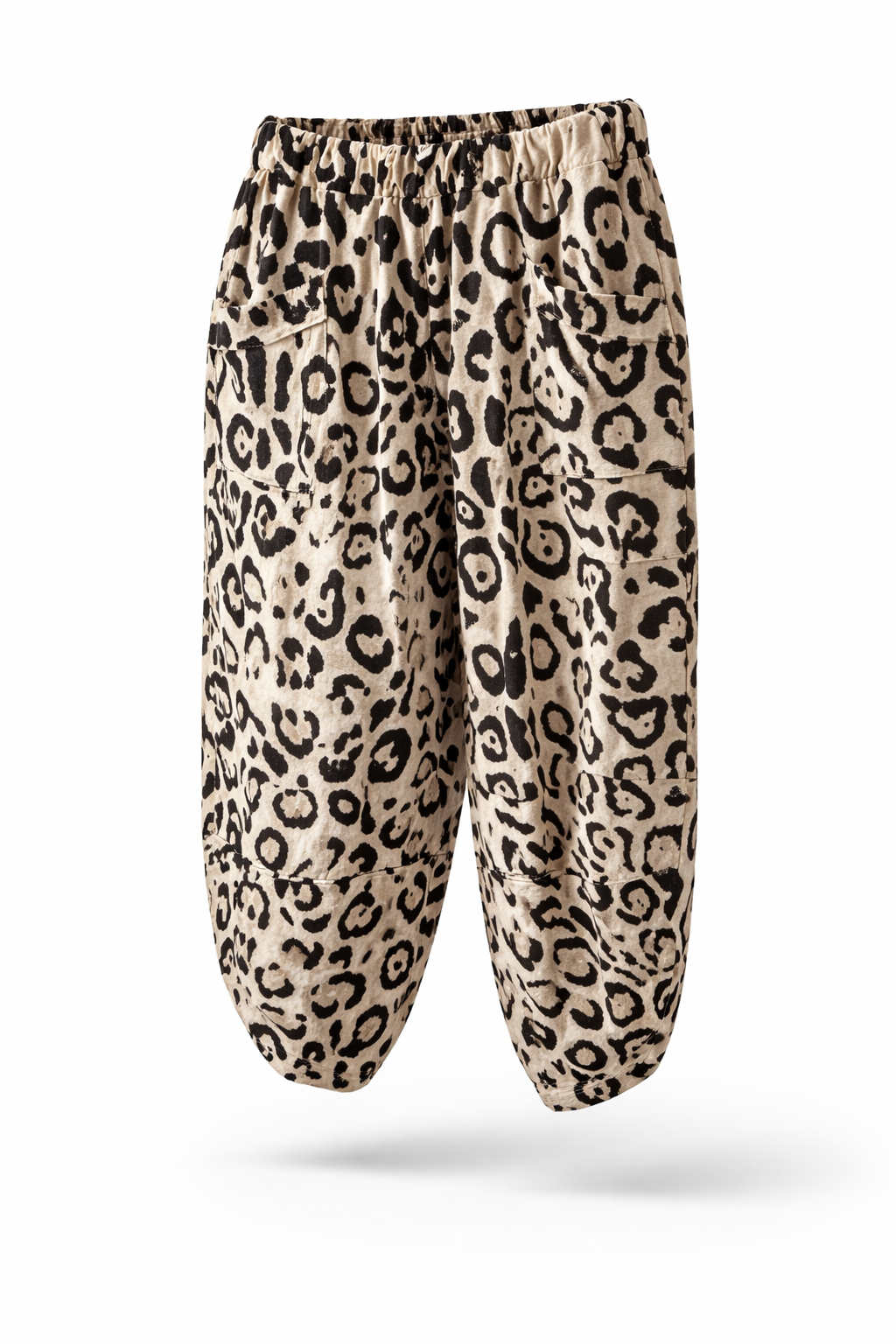 Animal Print. Tulip hem. Cotton Trousers