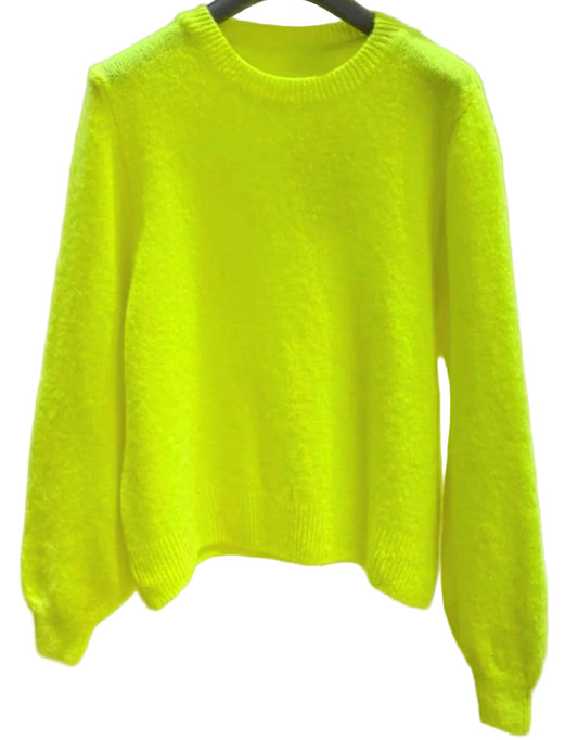 LUXURY KNIT| Neon Yellow. Alpaca & Wool Mix Sweater