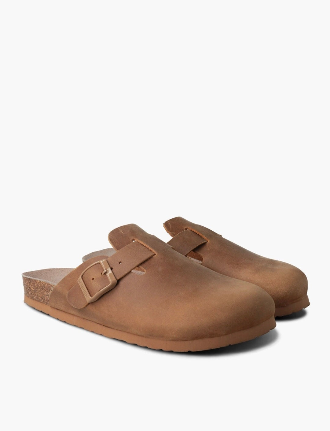 Genuins Riva Aprure Clay Leather Clogs. Made in Spain. Anatomical footbed