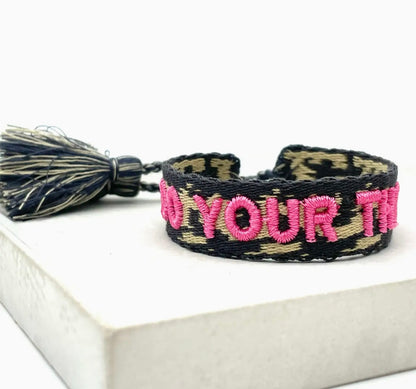 Do your thing. Woven statement bracelet.