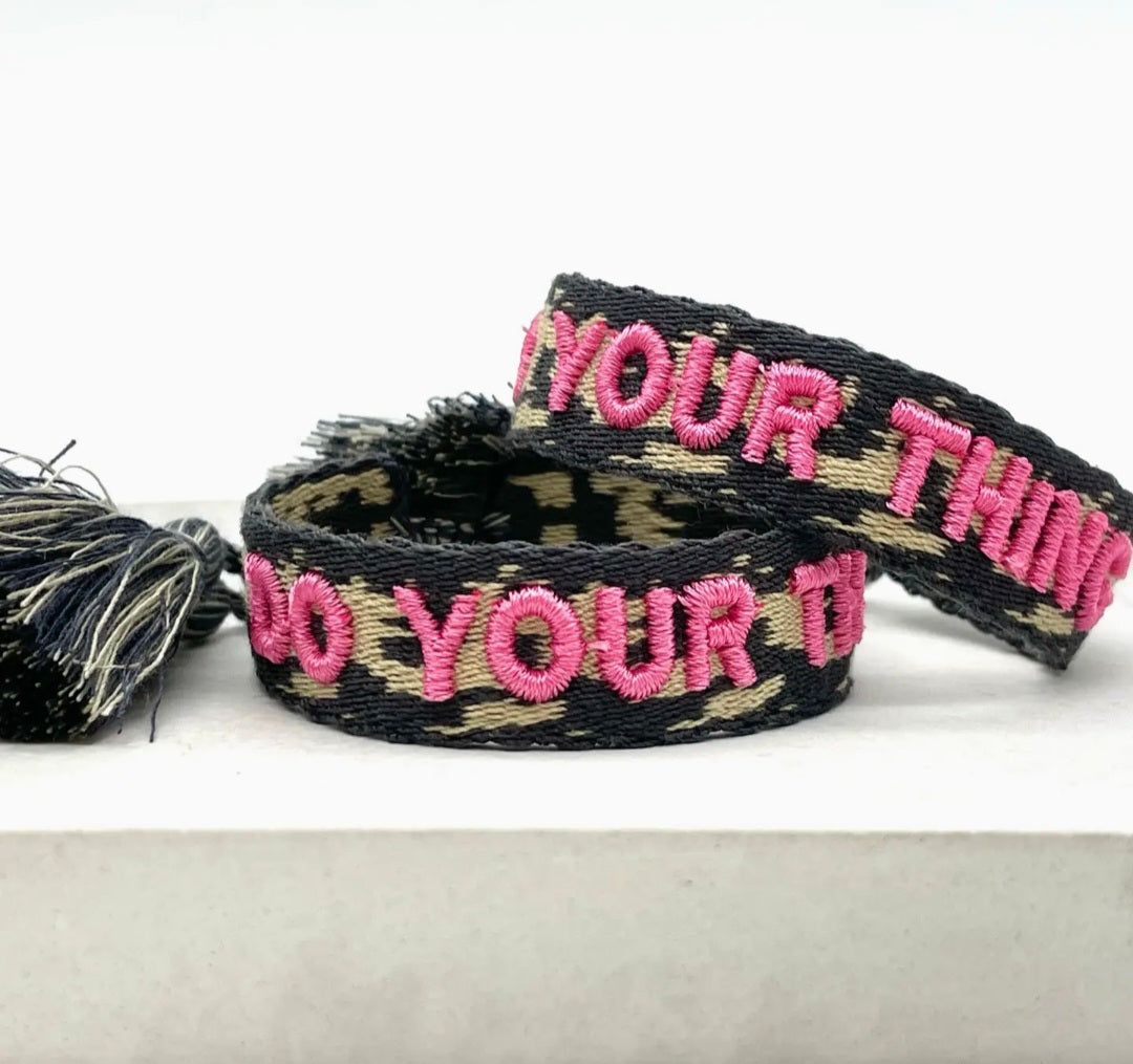 Do your thing. Woven statement bracelet.