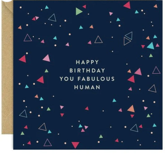 Happy Birthday card. Bold Bunny. You fabulous Human