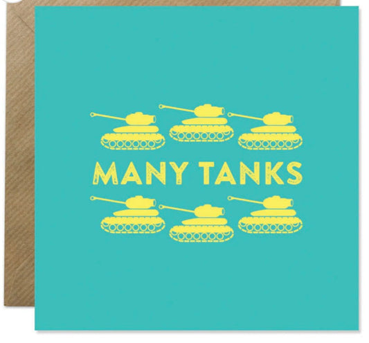 Many tanks. Thank cards by Bold Bunny.