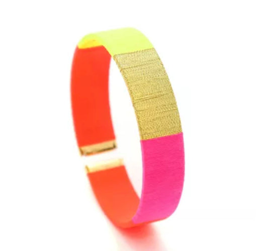 Neon Yellow and Pink Bangle