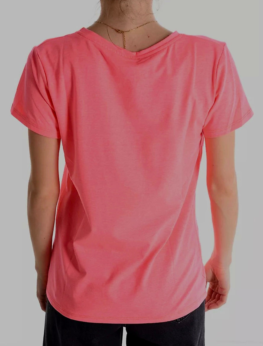 Lightening Bolt T shirt in Coral