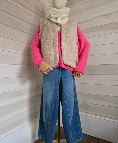 Rose Pink, V Neck, Long sleeve, Mohair Mix cardigan