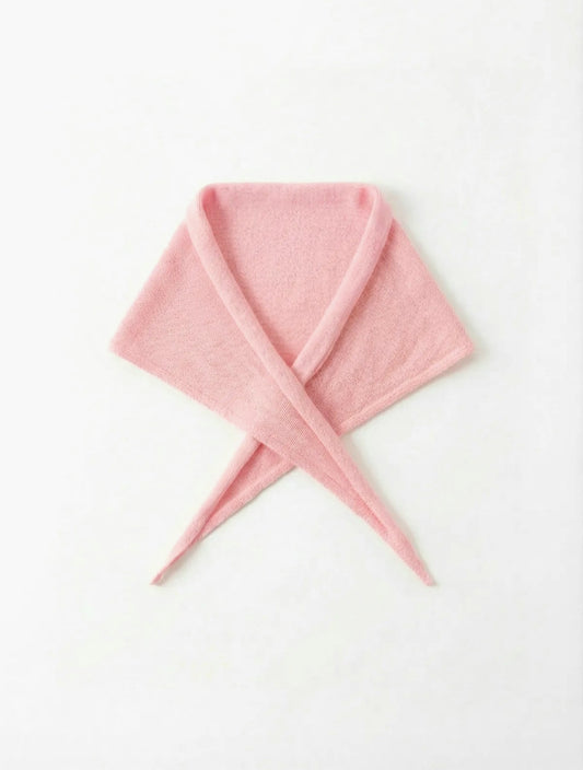 Pink Cotton Triangle Scarf