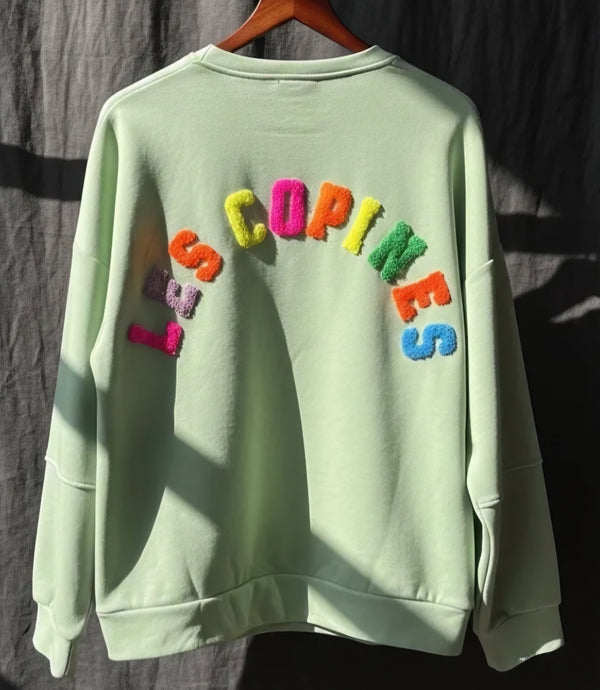 'Les Copines' Rainbow Chenille  Patch Sweater ( Pre Sale. Dispatch April 10th)