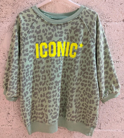 'ICONIC' Leopard Print Cotton Sweater