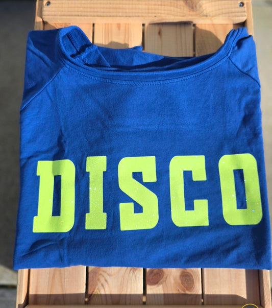 Electric Blue DISCO Graphic Light Sweat/Tee