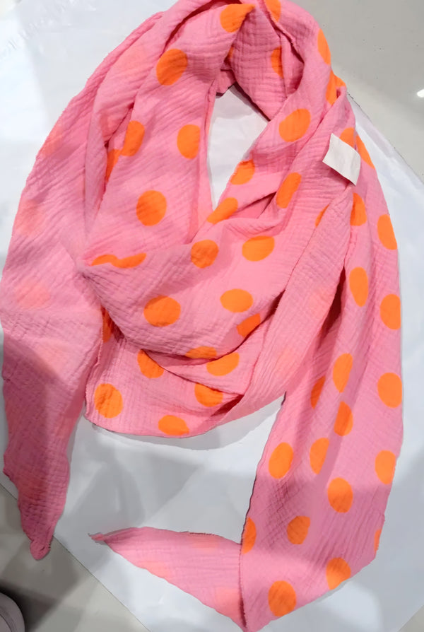 Pure Cotton Polka Dot Triangle Scarf