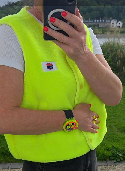 Neon Yellow Electric Fleece Vest