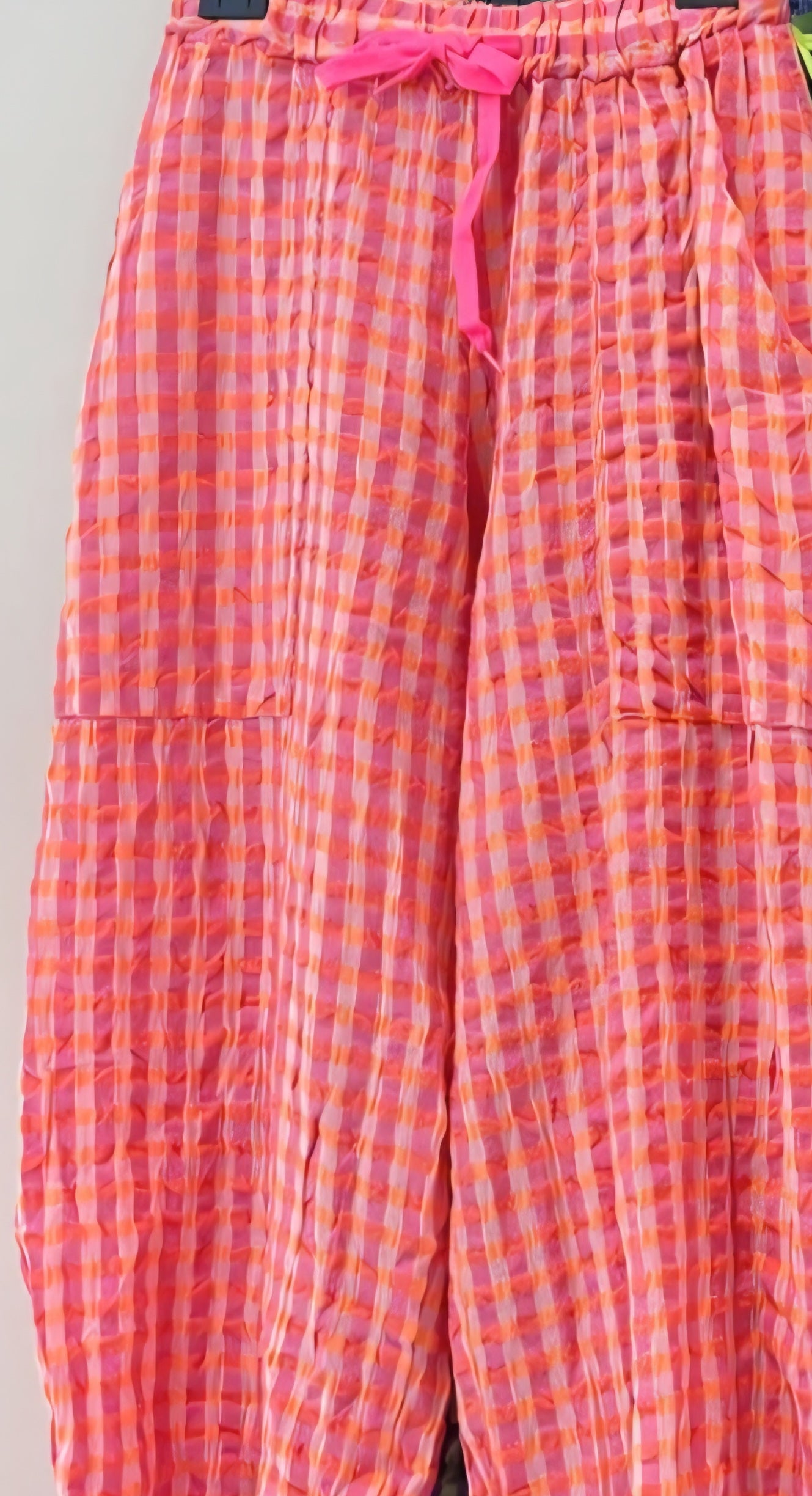 Neon Gingham Seersucker Pants (RESTOCKING).