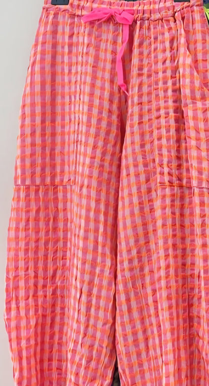 Neon Gingham Seersucker Pants (RESTOCKING).