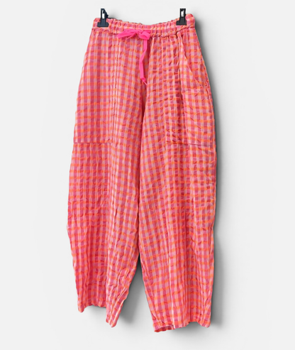 Neon Gingham Seersucker Pants (RESTOCKING).
