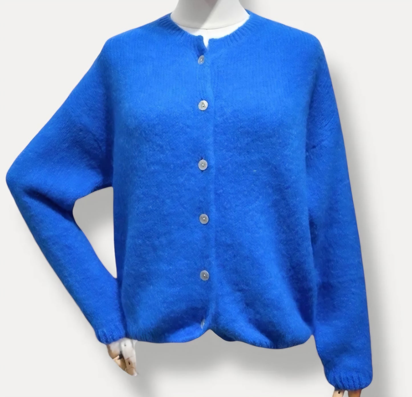 Electric cobalt Blue Kid Mohair Blend Cardigan